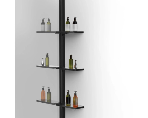 Душевая перегородка Vincea Walk-In HWS VSW-1HWS100MRB 99,8 см, профиль черный матовый, стекло зеркальное