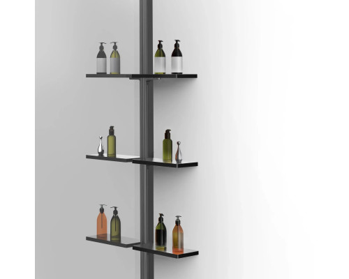 Душевая перегородка Vincea Walk-In HWS VSW-1HWS900MRGM 89,8 см, профиль вороненая сталь, стекло зеркальное