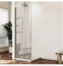 Душевая перегородка Vincea Walk-In HWS VSW-1HWS100MRGM 99,8 см, профиль вороненая сталь, стекло зеркальное