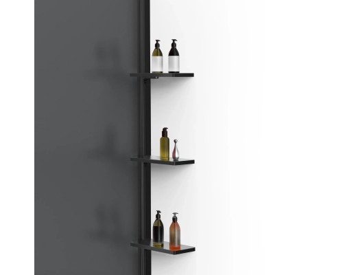 Душевая перегородка Vincea Walk-In HWS VSW-1HWS900GFB 89,8 см, профиль черный матовый, стекло тонированное матовое