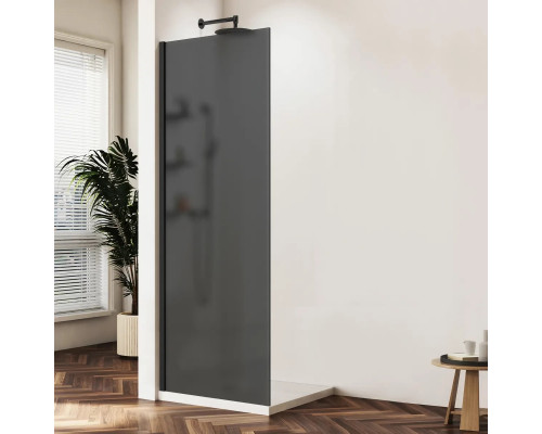 Душевая перегородка Vincea Walk-In HWS VSW-1HWS900GFB 89,8 см, профиль черный матовый, стекло тонированное матовое