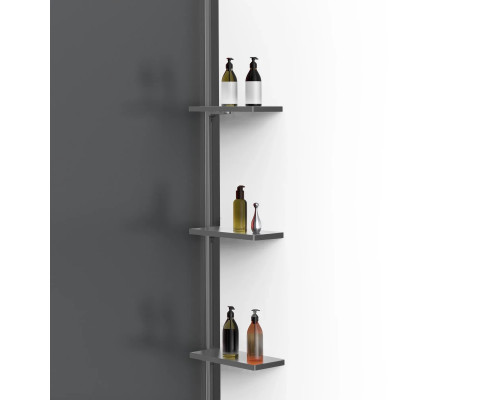 Душевая перегородка Vincea Walk-In HWS VSW-1HWS900GFGM 89,8 см, профиль вороненая сталь, стекло тонированное матовое