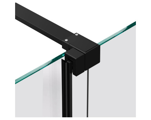 Душевая перегородка Vincea Walk-In WSL VSW-1WSL120CLB 120 см, профиль черный матовый, стекло прозрачное