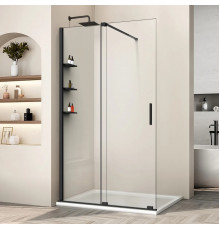 Душевая перегородка Vincea Walk-In WSL VSW-1WSL120CLB 120 см, профиль черный матовый, стекло прозрачное