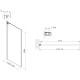 Душевая перегородка Vincea Walk-In HA VSW-7HA700CLB 70 см, профиль черный матовый, стекло прозрачное