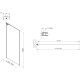 Душевая перегородка Vincea Walk-In HA VSW-7HA800CLB 80 см, профиль черный матовый, стекло прозрачное