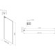 Душевая перегородка Vincea Walk-In HA VSW-7HA900CLB 90 см, профиль черный матовый, стекло прозрачное