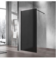 Душевая перегородка Vincea Walk-In VSW-1H900GFB 90 см, профиль черный матовый, стекло тонированное матовое