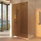 Душевая перегородка Vincea Walk-In VSW-1H900GSG 90 см, профиль золотой матовый, стекло янтарное