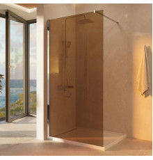 Душевая перегородка Vincea Walk-In VSW-1H100GS 100 см, профиль хром, стекло янтарное