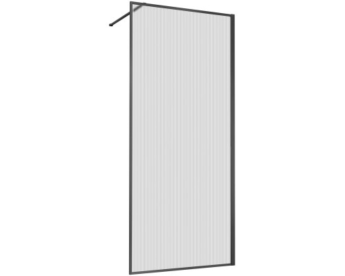 Душевая перегородка Vincea Walk-In HP Art VSW-1HP110FLGM 110 см, профиль вороненая сталь, стекло рифленое