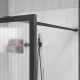 Душевая перегородка Vincea Walk-In HP Art VSW-1HP110FLGM 110 см, профиль вороненая сталь, стекло рифленое