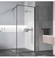 Душевая перегородка Vincea Walk-In HP Art VSW-1HP110FLGM 110 см, профиль вороненая сталь, стекло рифленое