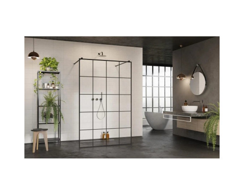 Заказать Неподвижная перегородка Radaway Modo New Black I Factory 120 прозрачное в магазине сантехники Santeh-Crystal.ru