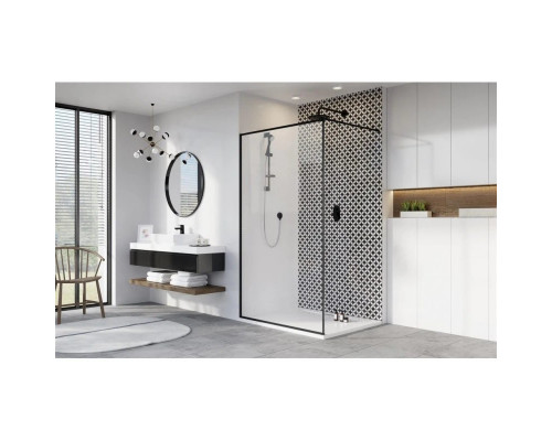 Заказать Неподвижная перегородка Radaway Modo New Black II Frame 110 прозрачное в магазине сантехники Santeh-Crystal.ru