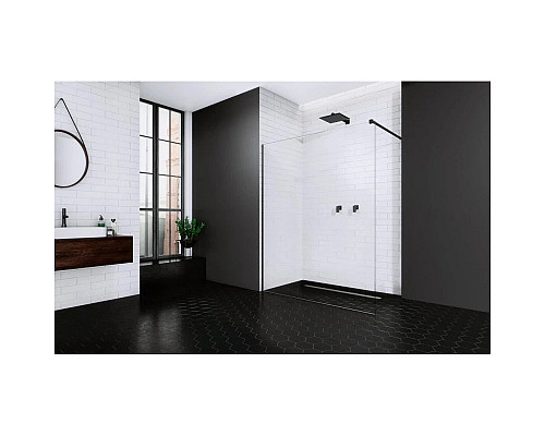 Купить Неподвижная перегородка Radaway Modo X II Black 50 прозрачное в магазине сантехники Santeh-Crystal.ru