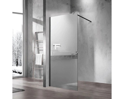 Неподвижная перегородка 90x200 см Vincea Walk-In VSW-1H900MRB зеркальное