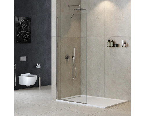 Заказать Неподвижная перегородка 95 см Cezares LIBERTA-L-1-TB-95-C-Cr прозрачное в магазине сантехники Santeh-Crystal.ru