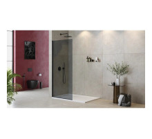 Неподвижная перегородка 90 см Cezares LIBERTA-L-1-TB-90-GR-NERO графитовое