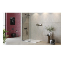 Неподвижная перегородка 90 см Cezares LIBERTA-L-1-TB-90-C-NERO прозрачное