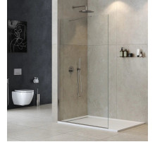 Неподвижная перегородка 130 см Cezares LIBERTA-L-1-TB-130-C-Cr прозрачное