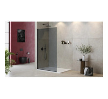 Неподвижная перегородка 120 см Cezares LIBERTA-L-1-TB-120-GR-NERO графитовое