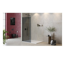 Неподвижная перегородка 100 см Cezares LIBERTA-L-1-TB-100-GR-NERO графитовое