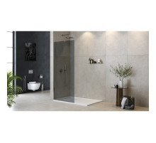 Неподвижная перегородка 100 см Cezares LIBERTA-L-1-TB-100-GR-Cr графитовое