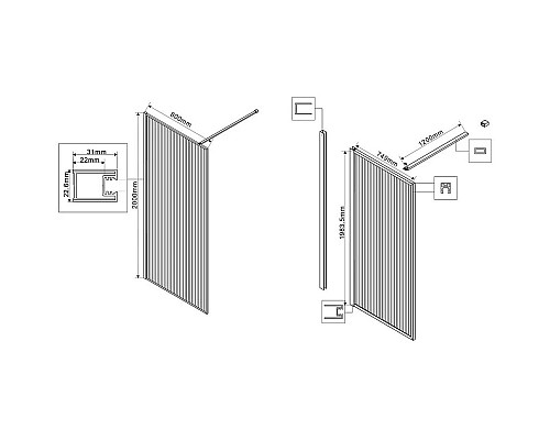 Santeh-Crystal.ru: Неподвижная перегородка 80 см Vincea Walk-In HP Art VSW-1HP800FLBG рифленое Заказать Неподвижная перегородка 80 см Vincea Walk-In HP Art VSW-1HP800FLBG рифленое в магазине сантехники Santeh-Crystal.ru
