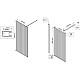 Купить Неподвижная перегородка 90 см Vincea Walk-In HP Art VSW-1HP900FLB рифленое в магазине сантехники Santeh-Crystal.ru