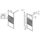 Купить Неподвижная перегородка 90 см Vincea Walk-In HC Art VSW-1HC900CFB прозрачное/рифленое в магазине сантехники Santeh-Crystal.ru