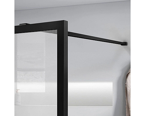 Купить Неподвижная перегородка 90 см Vincea Walk-In HC Art VSW-1HC900CFB прозрачное/рифленое в магазине сантехники Santeh-Crystal.ru