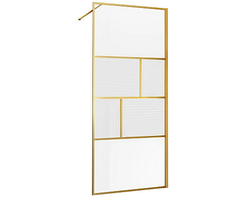 Купить Неподвижная перегородка 80 см Vincea Walk-In HC Art VSW-1HC800CFBG прозрачное/рифленое в магазине сантехники Santeh-Crystal.ru