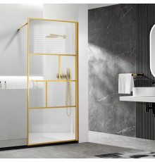 Неподвижная перегородка 90 см Vincea Walk-In HC Art VSW-1HC900CFBG прозрачное/рифленое