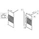 Заказать Неподвижная перегородка 80 см Vincea Walk-In HC Art VSW-1HC800CFGM прозрачное/рифленое в магазине сантехники Santeh-Crystal.ru