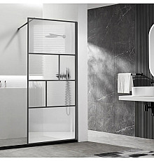 Неподвижная перегородка 80 см Vincea Walk-In HC Art VSW-1HC800CFGM прозрачное/рифленое