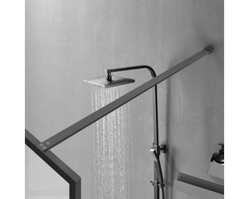 Купить Неподвижная перегородка 90 см Vincea Walk-In HC Art VSW-1HC900CFGM прозрачное/рифленое в магазине сантехники Santeh-Crystal.ru