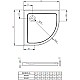 Приобрести Акриловый поддон 90x90 см Radaway Doros A SDRA9090-01 в магазине сантехники Santeh-Crystal.ru