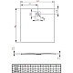 Заказать Поддон из литого мрамора 80x80 см Radaway Kyntos C Anthracite HKC8080-64 в магазине сантехники Santeh-Crystal.ru