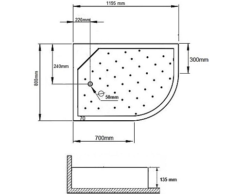 Приобрести Акриловый поддон 119,5x80 см Grossman Pragma PR-120L в магазине сантехники Santeh-Crystal.ru