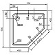 Акриловый поддон 90x90 см Vincea VST-2AP-9090