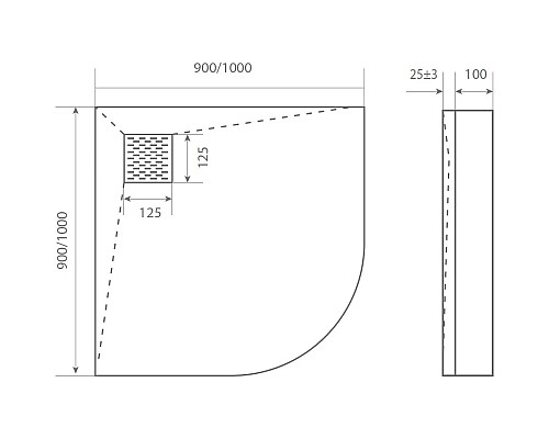 Заказать Панель 100х100 см Good Door Essentia ЭЛ00139 в магазине сантехники Santeh-Crystal.ru