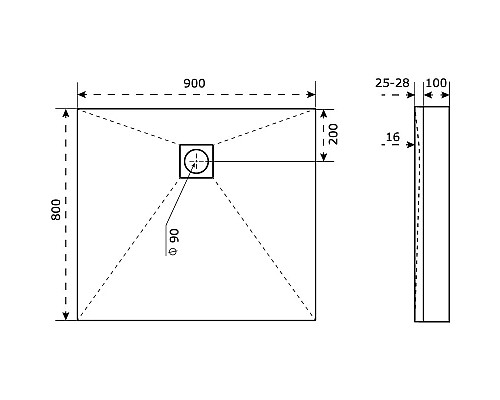 Заказать Панель фронтально-торцевая 90х80 см Good Door Essentia 2 ЭЛ00209 в магазине сантехники Santeh-Crystal.ru