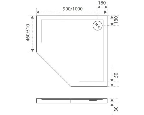 Купить Панель 100х100 см Good Door Пента ЭЛ00009 в магазине сантехники Santeh-Crystal.ru