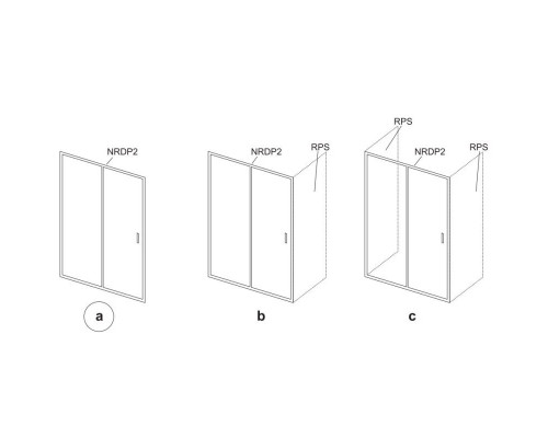 Приобрести Душевая раздвижная дверь Ravak Rapier NRDP2 100 R сатин Transparent 0NNA0U0PZ1 в магазине сантехники Santeh-Crystal.ru