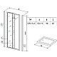 Заказать Душевая раздвижная дверь Ravak Rapier NRDP2 110 L белый Transparent 0NND010LZ1 в магазине сантехники Santeh-Crystal.ru