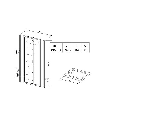 Santeh-Crystal.ru: Душевая раздвижная дверь Ravak Rapier NRDP2 120 R сатин Transparent 0NNG0U0PZ1 Купить Душевая раздвижная дверь Ravak Rapier NRDP2 120 R сатин Transparent 0NNG0U0PZ1 в магазине сантехники Santeh-Crystal.ru