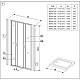 Купить Душевые раздвижные двери Ravak Rapier NRDP4 190 белый Transparent 0ONL0100Z1 в магазине сантехники Santeh-Crystal.ru