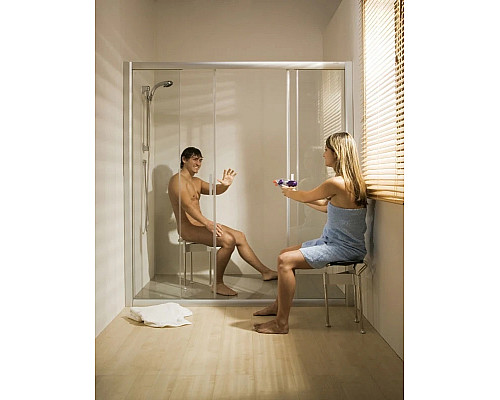 Приобрести Душевые раздвижные двери Ravak Rapier NRDP4 160 белый Transparent 0ONS0100Z1 в магазине сантехники Santeh-Crystal.ru