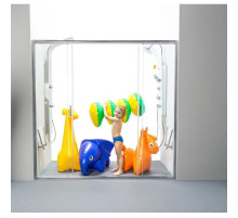 Душевые раздвижные двери Ravak Blix BLDP4 180 сатин Transparent 0YVY0U00Z1